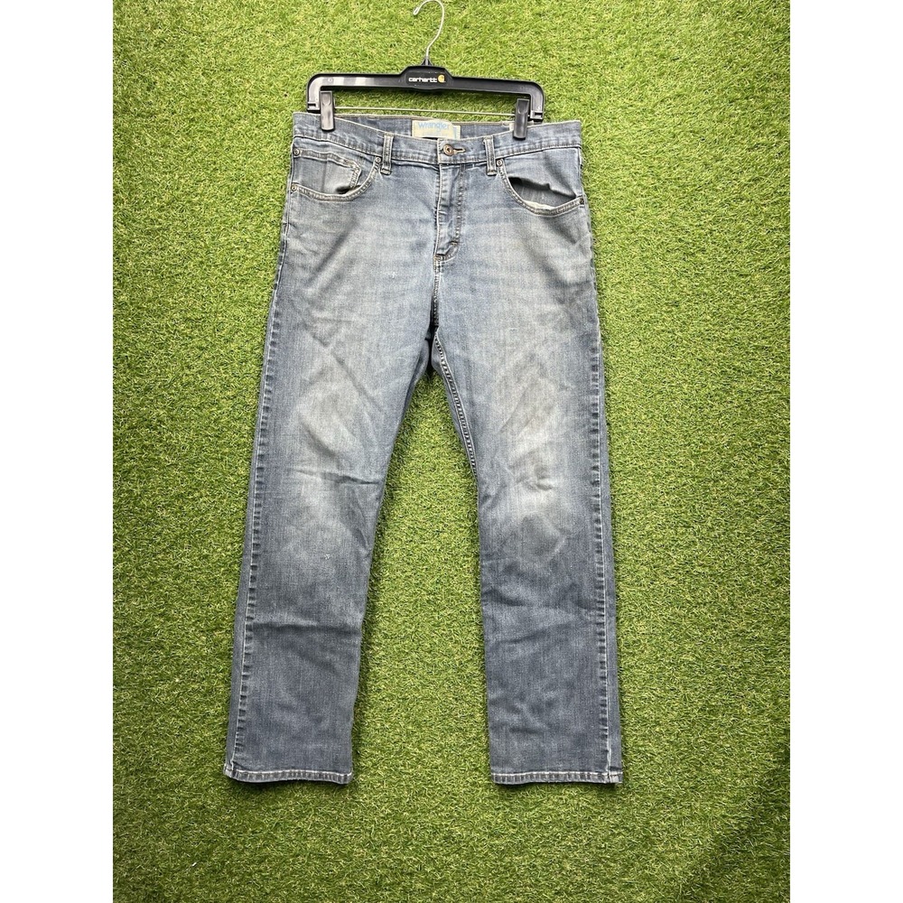 Wrangler Jeans Mens 34x30 Blue Denim Pants Regular Fit Straight Leg Workwear
